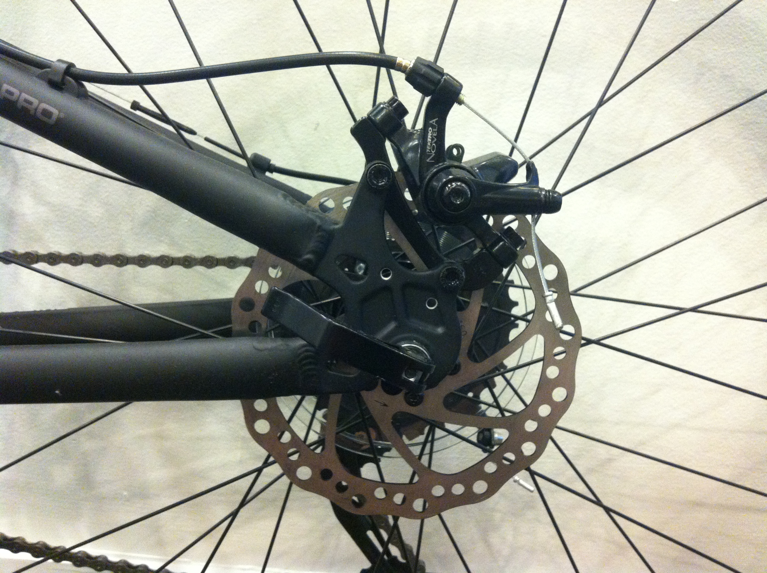installing disk brakes on bike