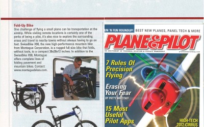 Plane & Pilot Magazine Features Montague Folding Bikes