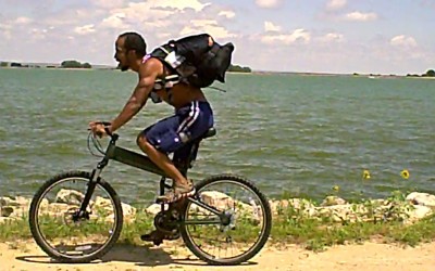 A Truck Driver Triathlete and his Montague Folding Bike