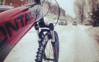 En bici por la nieve