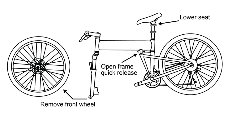 removing front wheel bike